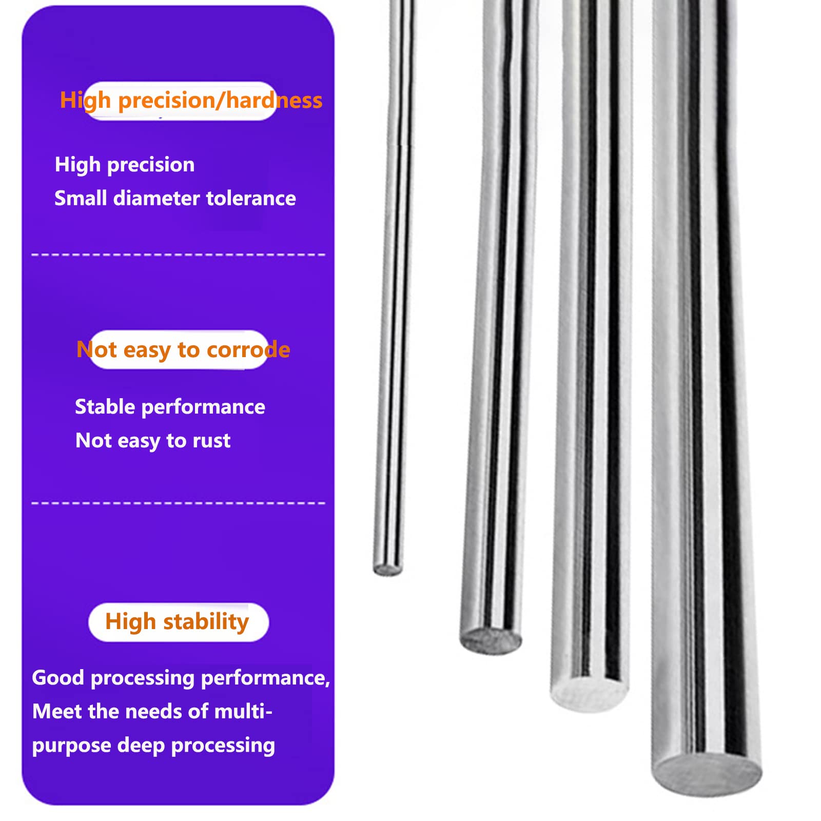 Varillas Redondas De Acero Inoxidable 304 - 5 Mm Diámetro X 60 Mm, Pack De 10, Para Proyectos DIY