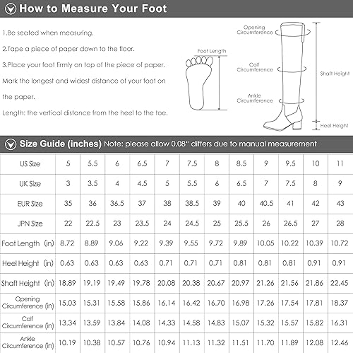 Miniatura 6 de DREAM PAIRS - Botas de ante para invierno, de altura al muslo, para mujer