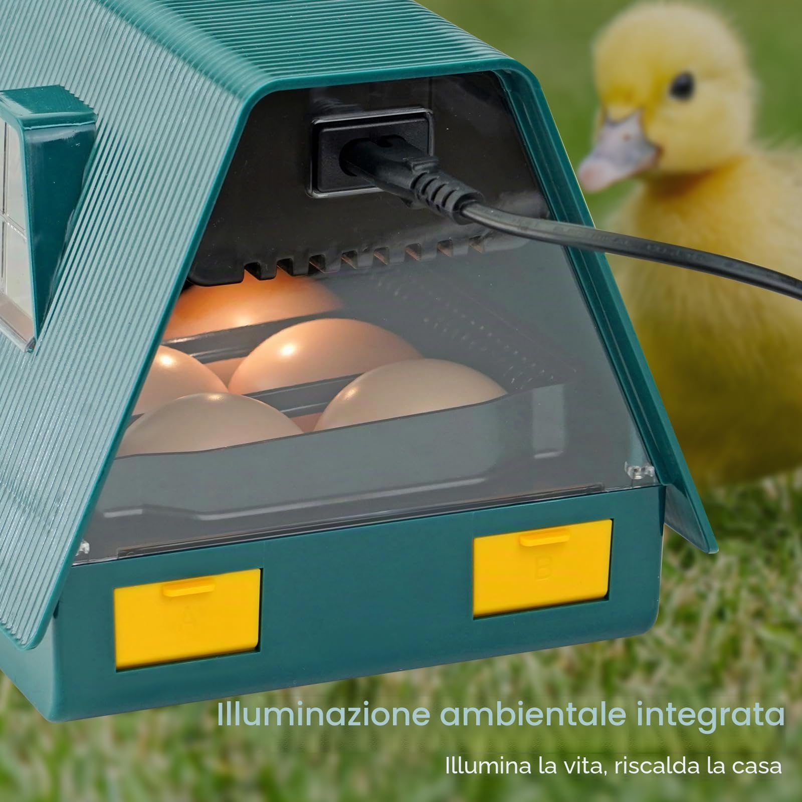 10-20 uova incubatore, incubatori per uova da cova, paletta automatica con regolazione della temperatura Uova-mandler incubatori intelligenti di pollo per pollame schiudere pollo quaglia