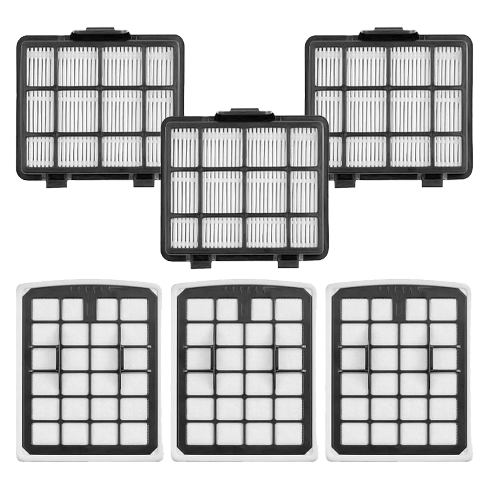 Replacement Filter kit for EUREKA NEN180 / NEN186BL Bagless Canister Vacuum Cleaner Contain 3 Dust Cup Filter Element and 3 HEPA Filters