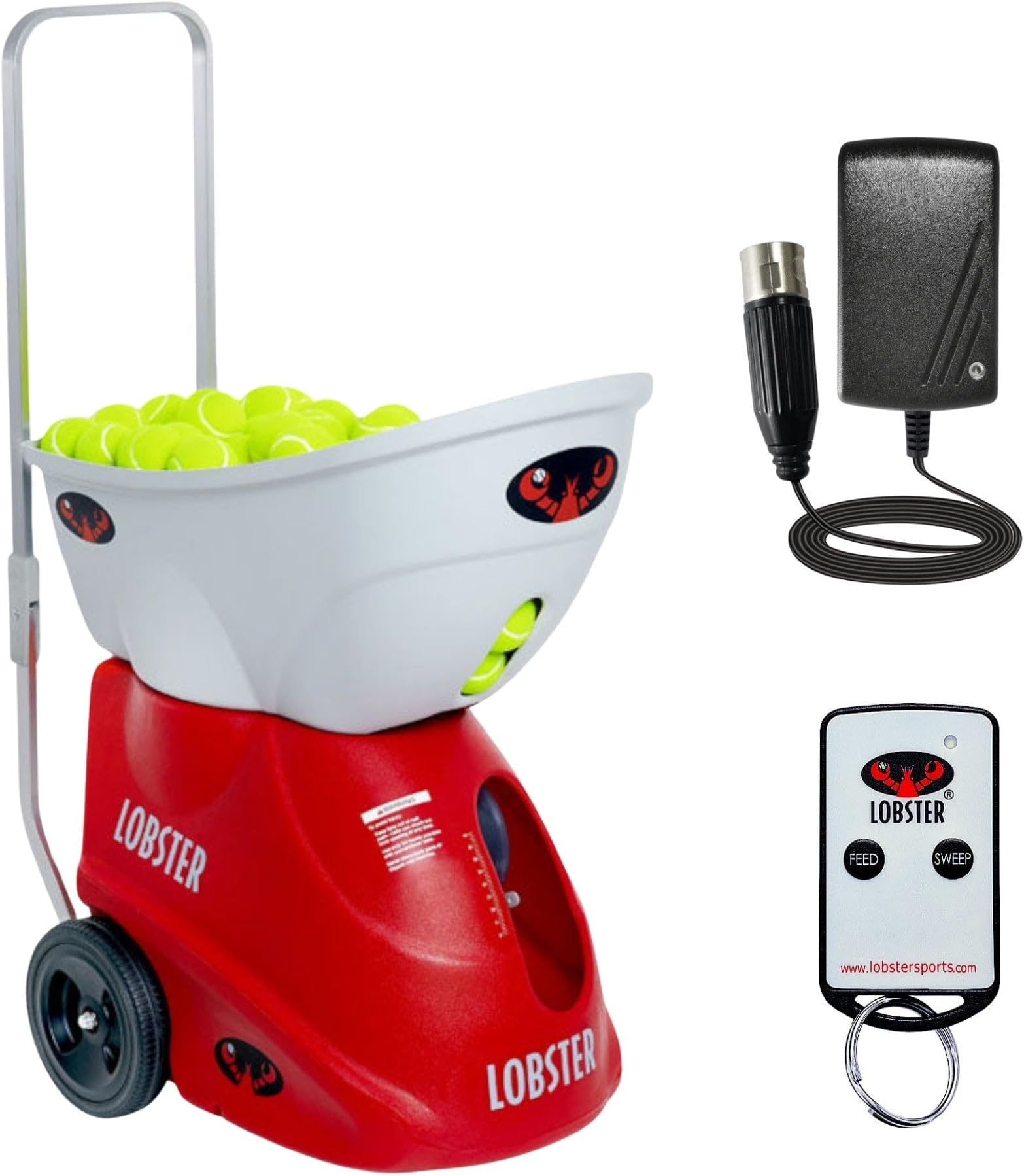 Lobster Sports Elite 1 Portable Tennis Ball Machine (21x14x 20- Inch)