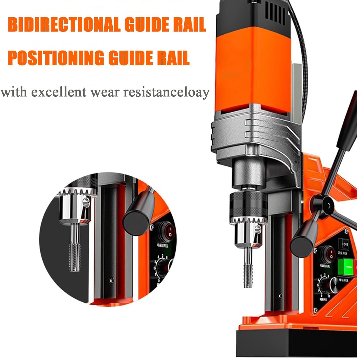 Magnetic Drill, 1380W Electric Drilling Machine, 16mm Boring Diameter, 12000N Portable Electric Mag Drill Press with Double Dovetail Rail, for Metal Surface and Home Improvement
