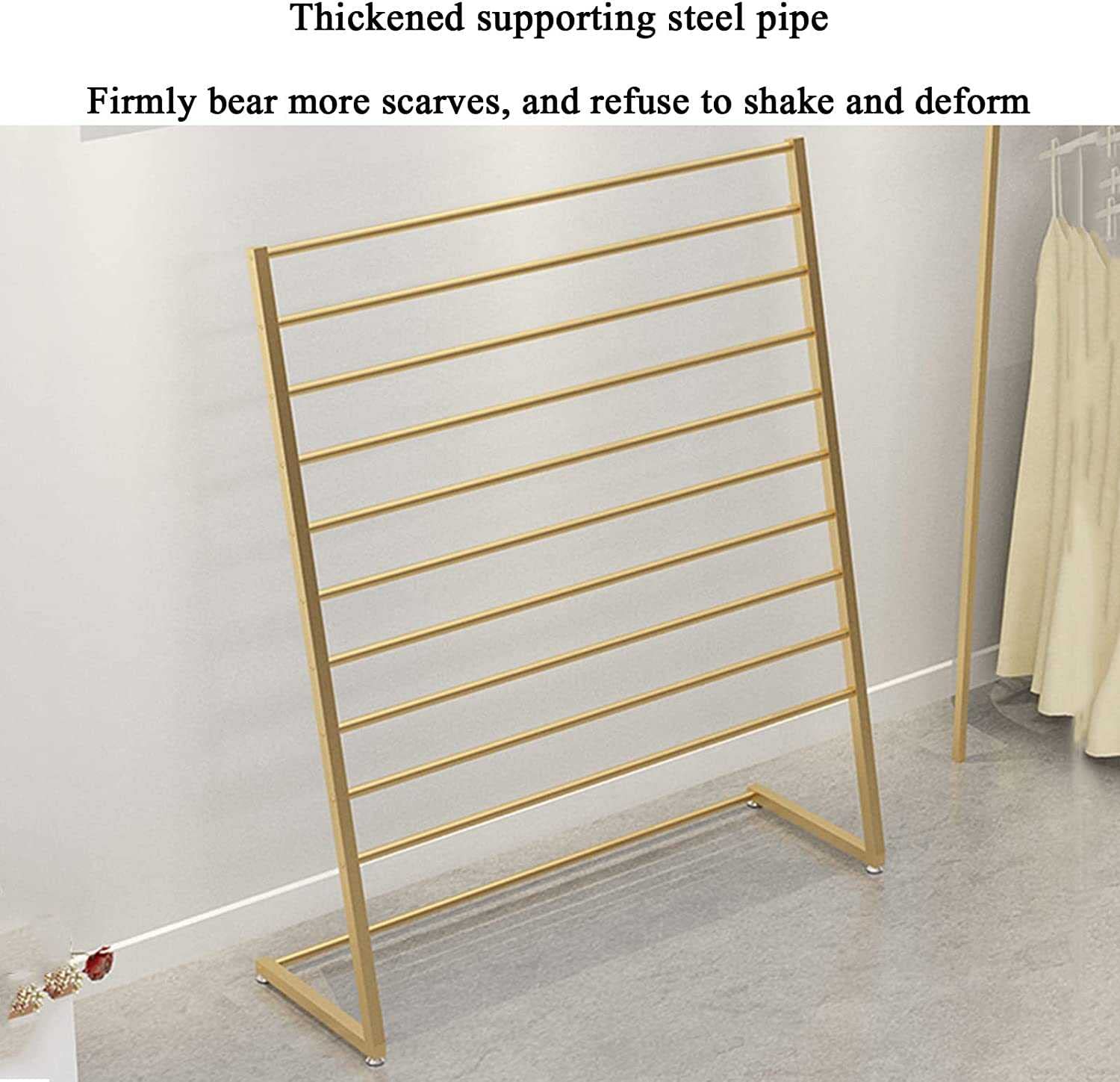 Supporto per sciarpe in metallo per organizzare i vestiti, espositore multifunzione per coperte, lenzuola, scialli, cinture, pantaloni, cravatte e altro ancora, scaffale e supporto commerciale