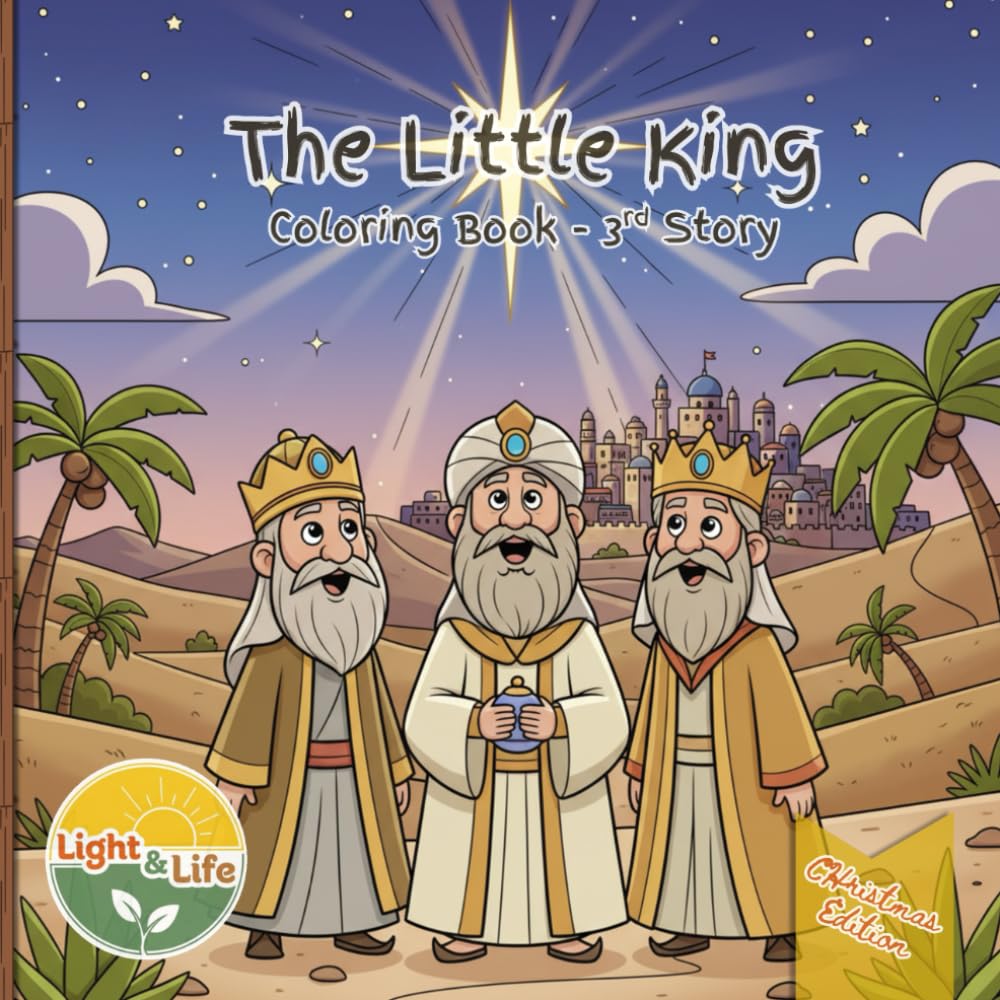 The Little King: Young Jesus at the Temple, the Wise Simeon and Anna, the Magi’s Journey, and the Trip to Egypt – A Light and Life Fun Coloring Adventure for Kids! (Christmas Coloring Books)