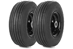 Set of 2 AR-PRO 11x4x5 inch Lawnmower 11x4-5 Tire and Wheel Assembly