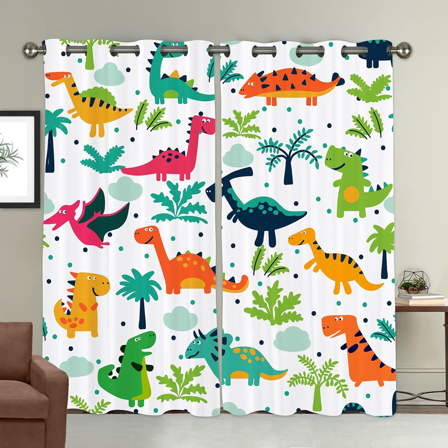 Nextchange Kids Dinosaur Curtains, Curtains for Bedroom