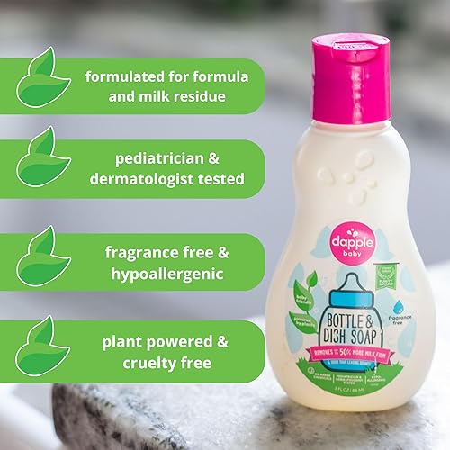 Miniatura 41 de Repuesto para líquido para lavar platos y botellas de bebé Dapple, sin fragancia, 34 onzas líquidas, DP-035B, 2