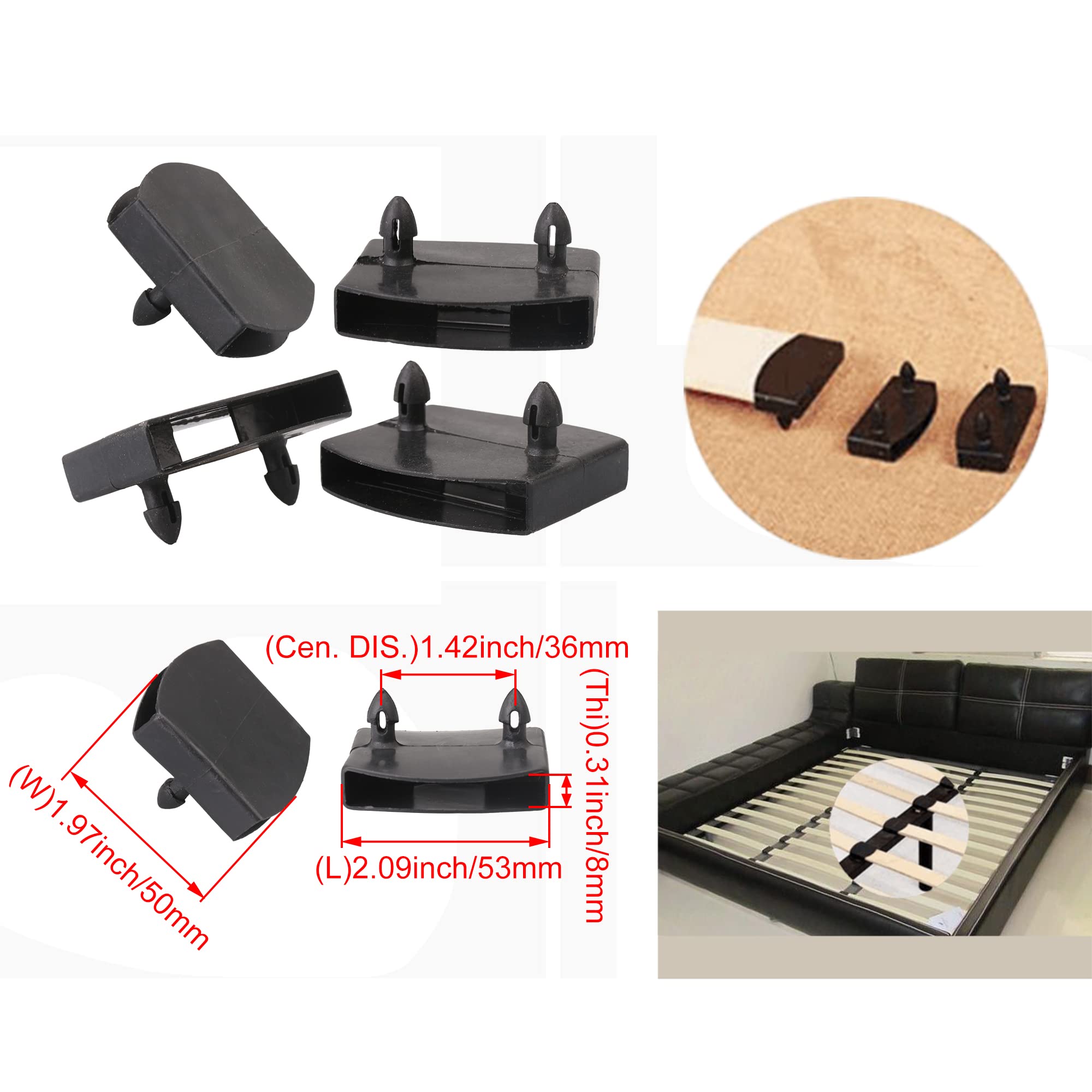 Supporti Per Rete A Doghe In Plastica - 36 Pezzi, Per Letti Singoli, Matrimoniali, King Size