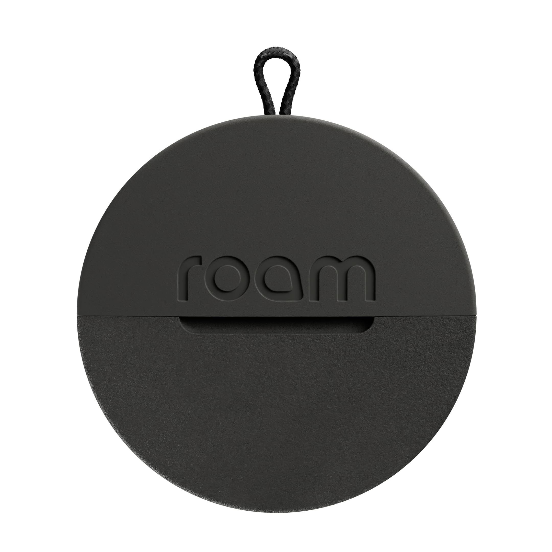 Roam Smart Tracker, Works with Android and iPhone, Track your keys, bags, bikes, and more, Replaceable 1-year battery, Water and dust resistant, Built-in strap and key cord (Black, Single) — view 2