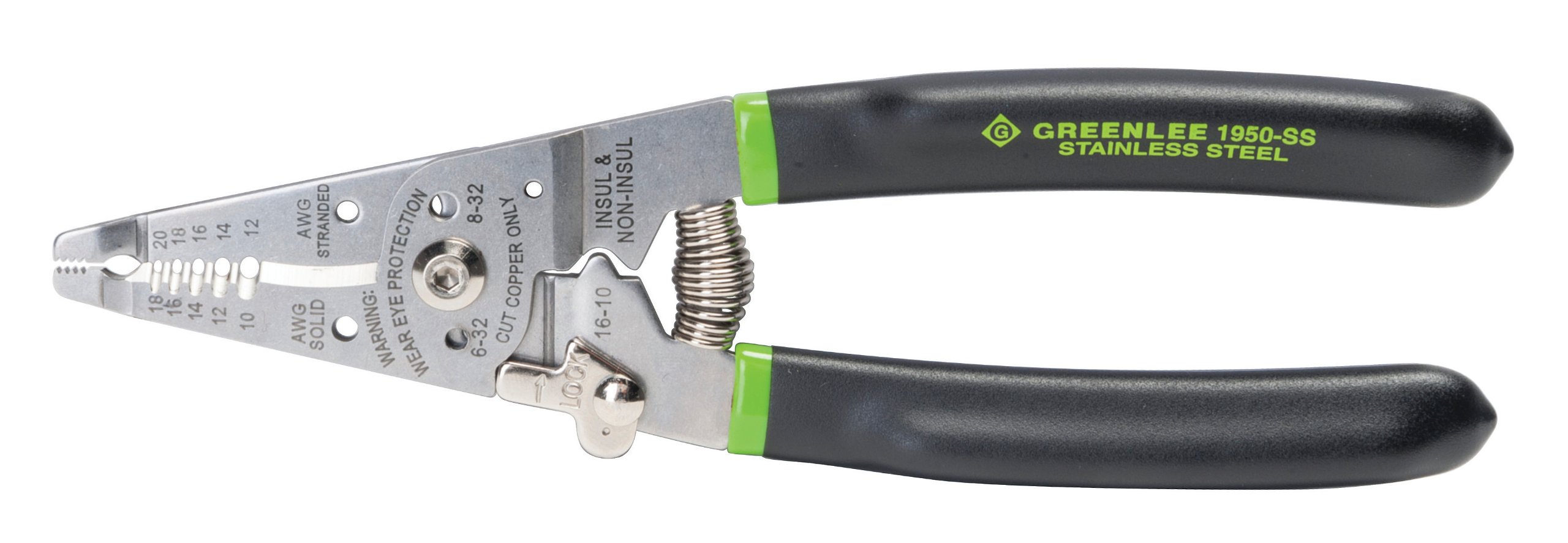 Greenlee Wire Stripper,18 to 10 AWG,7-1/4 In 1950-SS, 1