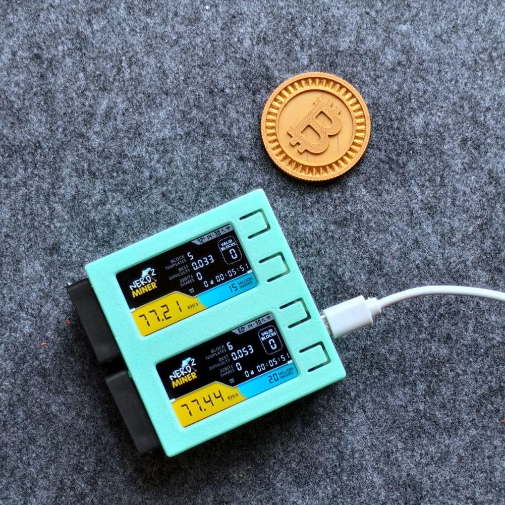 V2 DUO 156K/S デュアルスクリーン BTC ソロ宝くじマイナー ビットコインオタクマイナー ブラック BTC