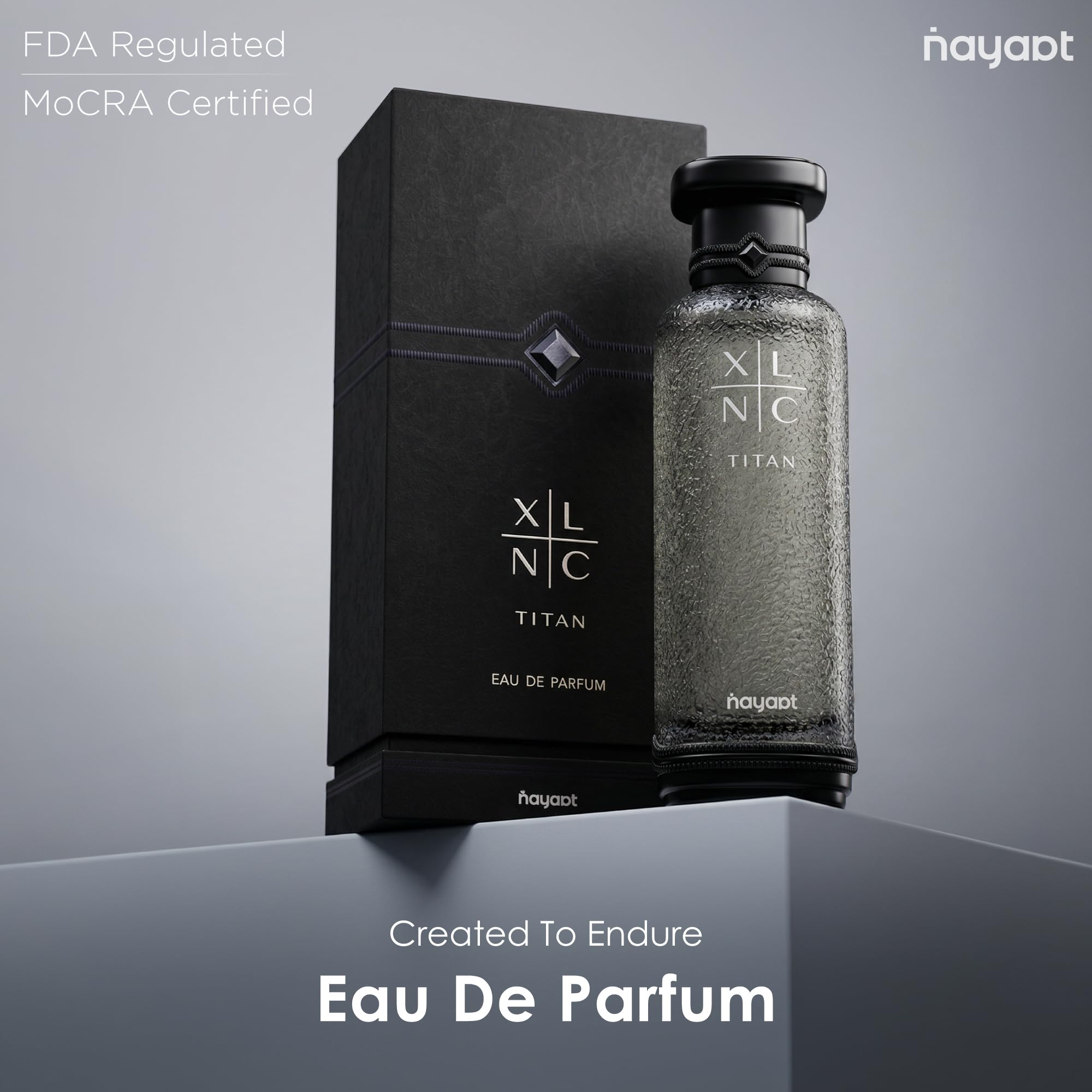 Orientica Nayaat XLNC Titan Eau de Parfum 200 ml – Parfum arabe pour homme – Aux notes de bergamote, cumin, iris, mousse, ambre, vanille, musc et accords boisés – Parfum longue tenue