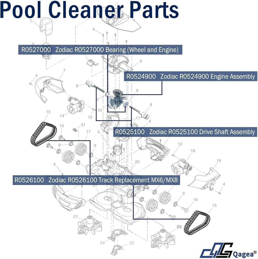 Amazon.com: Qagea Pool Cleaner Parts Accessories Fits for Zodiac
