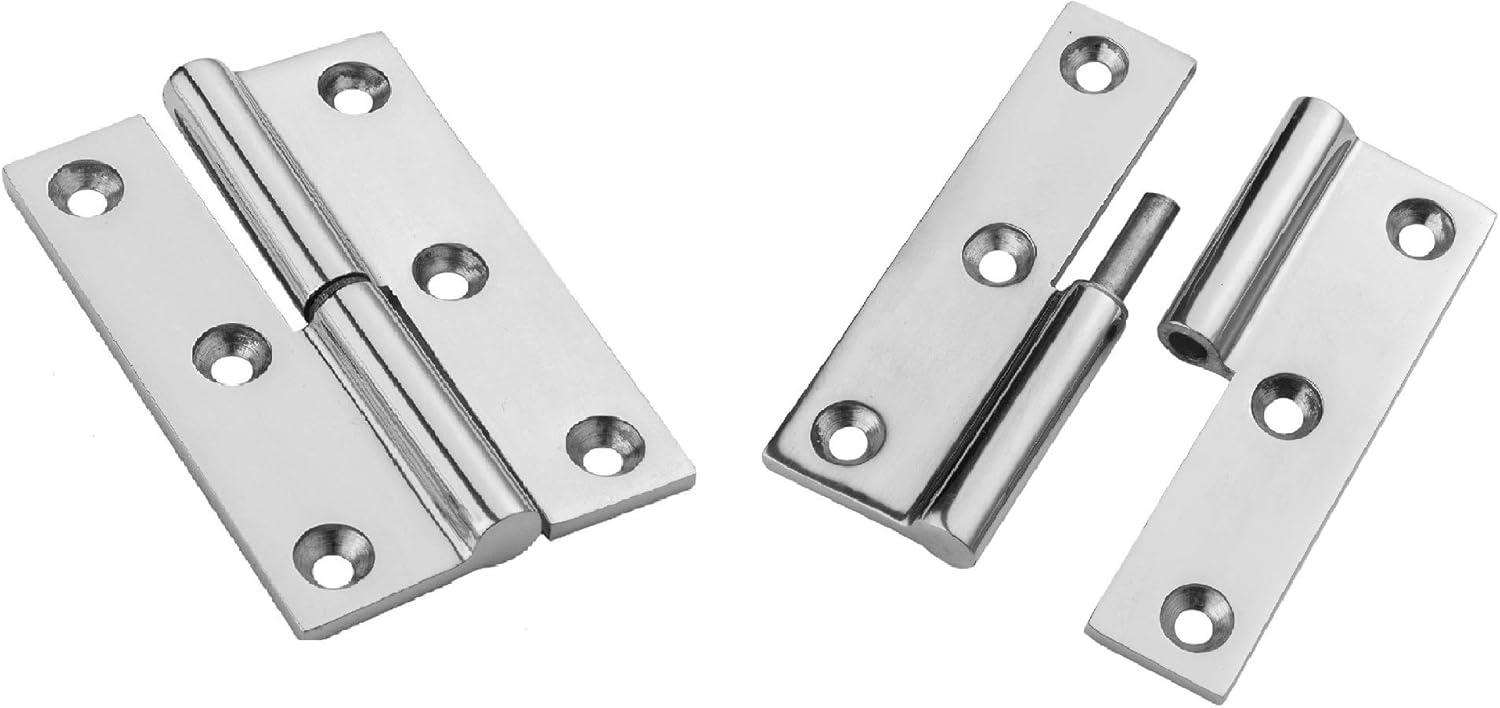 YUSOVE Boat Lift Off Hinges Stainless Steel Marine Cabinet Door Hatch Hardware,Left Side,Take Apart Hinge,Pack of 2 : Sports & Outdoors