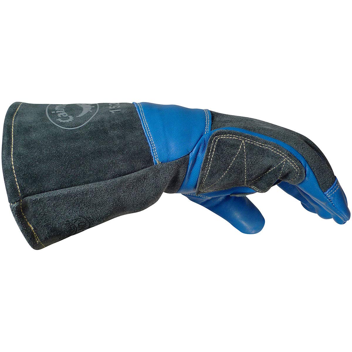Kontour - Guantes de soldadura, muñeca arqueada, aislamiento de lana, palma reforzada, índice y lateral, talla única