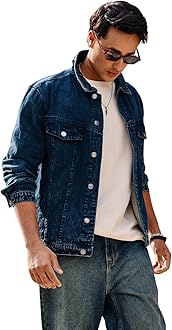 Men's Regular Fit Washed Full Sleeve Denim Jacket