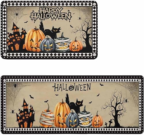 Tapete de baño de Halloween para bañera, antideslizante, de secado rápido, absorbente, tierra de diatomeas, ducha, cocina, casa encantada, calavera