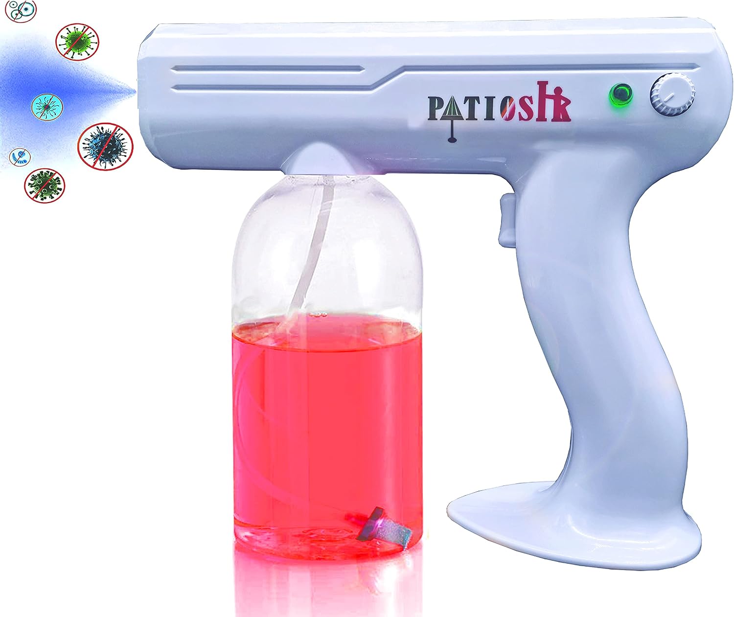 PATIOSIR Sprayer Portable Fogger Rechargeable Nano Steam Atomizer, with Blue Light 800ml Capacity for Home,Hospital, School, Garden