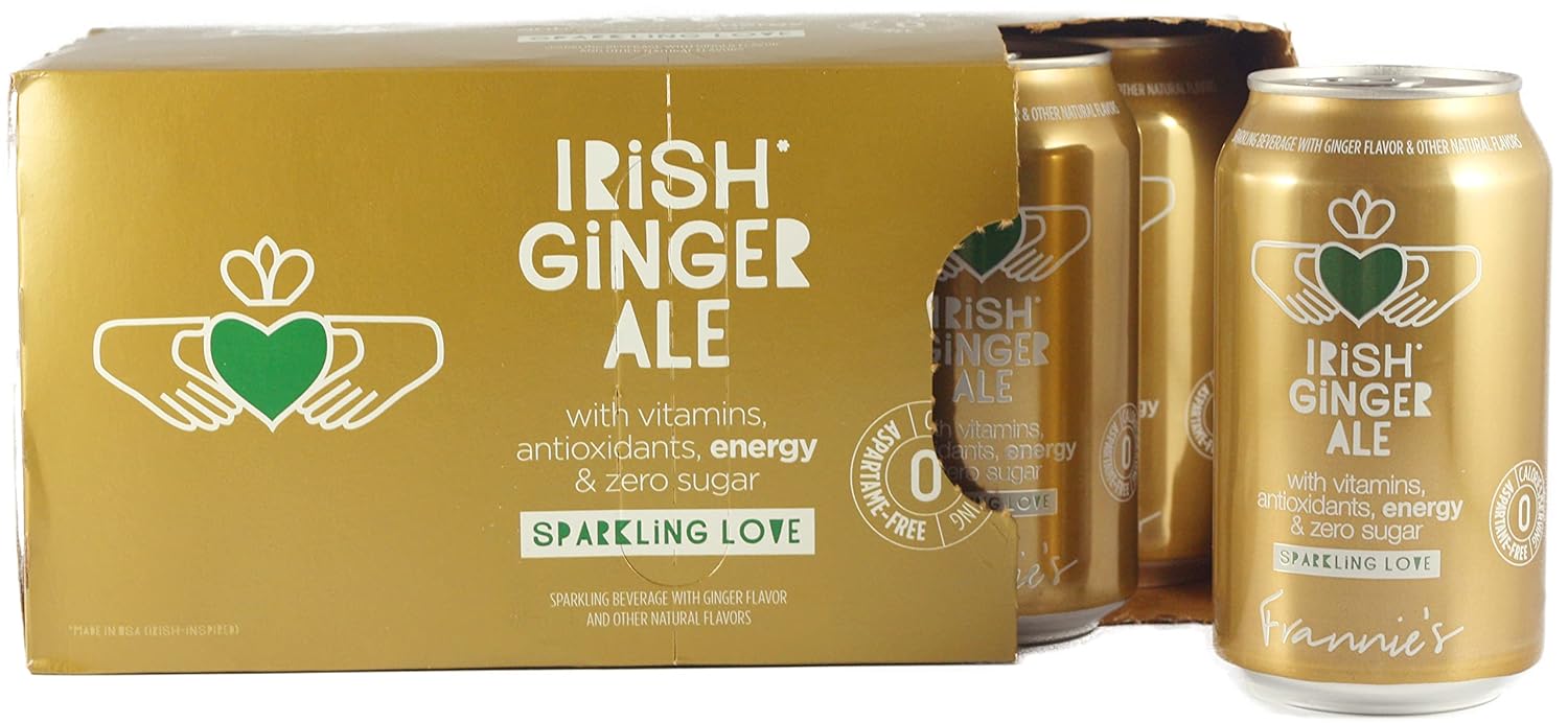 AmishTastes Frannie’s Sparkling Irish Ginger Ale, Protected With High-Density Foam, 12 Oz. (12 Ounce (Case of 24))