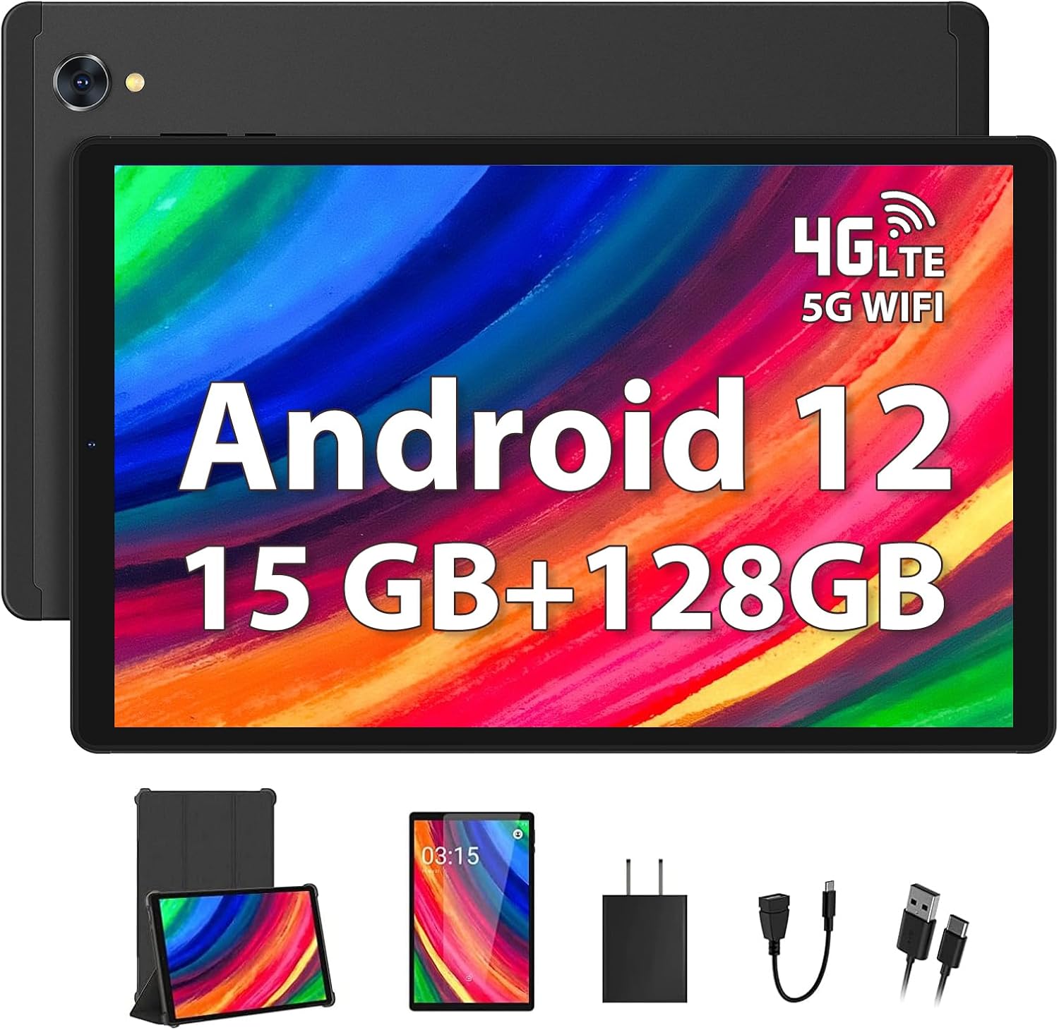 TOSCiDO Tablet 10 Pollici Android 12, 15GB RAM,64GB ROM (TF 1TB),Dual 4G LTE/SIM+ WiFi, Octa-Core, 1920 * 1200 FHD IPS, Tablet in Offerta GPS,BT5.0, 6000mAh,con custodia (Grigio) TOSCiDO Tablet 10 Pollici Android 12, 15GB RAM,64GB ROM (TF 1TB),Dual 4G LTE/SIM+ WiFi, Octa-Core, 1920 * 1200 FHD IPS, Tablet in Offerta GPS,BT5.0, 6000mAh,con custodia (Grigio)