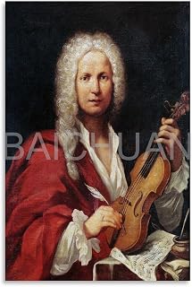 XZOMEAYT Antonio Vivaldi Composer Paintings Portrait Poster Canvas Painting Wall Art Poster for Bedroom Living Room Decor 16x24inch(40x60cm) Unframe-style