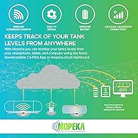 Vista 3 de Mopeka Pro + Sensor Celular - Sensor Ultrasónico Bluetooth y Celular Para Tanques de Propano de Acero - Perfecto Para Tanques de Propano - Hasta