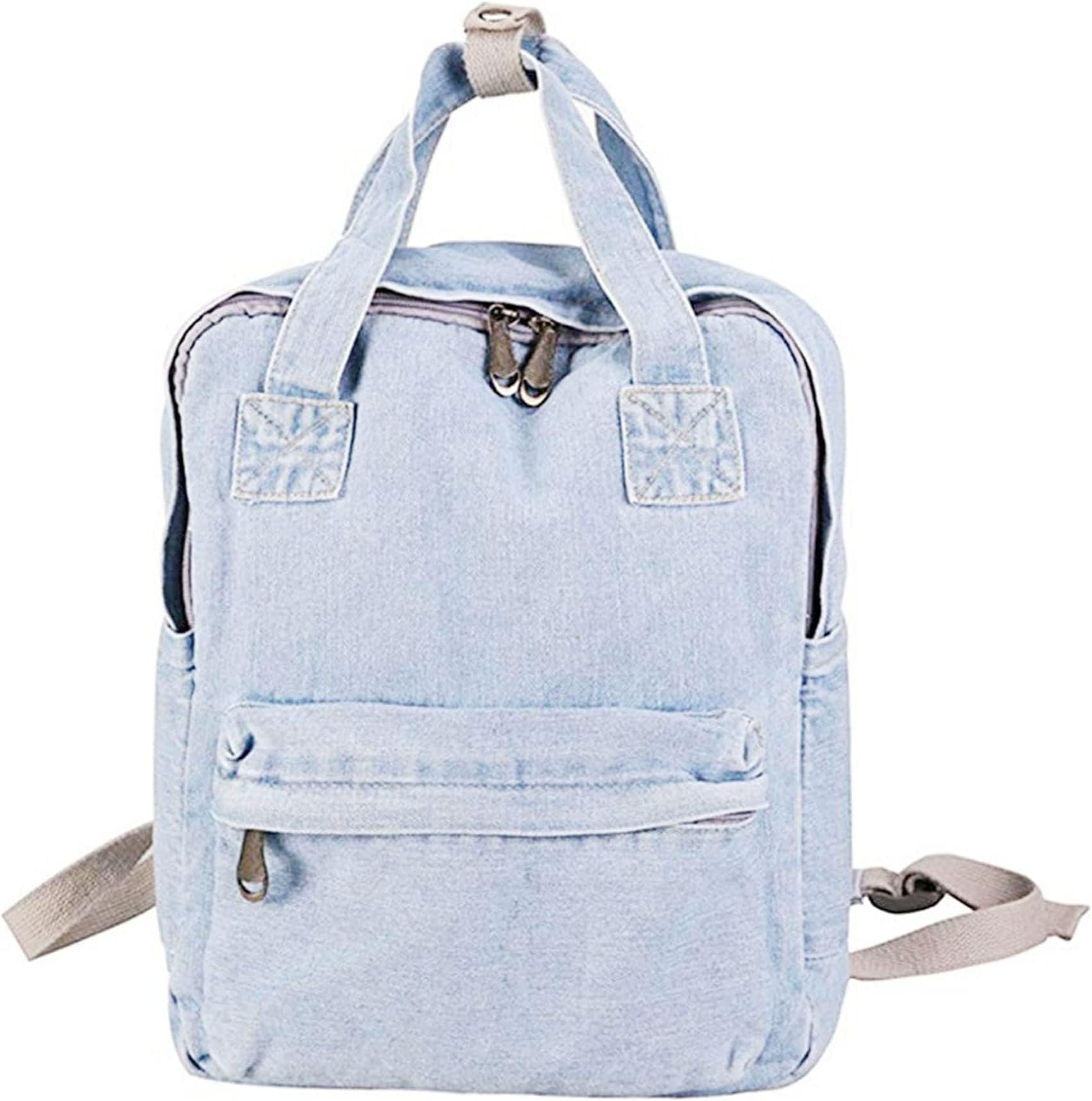 Vintage Denim Laptop Backpack Casual Canvas Daypack Handbag Purse Lightweight Rucksack Shoulder Bag