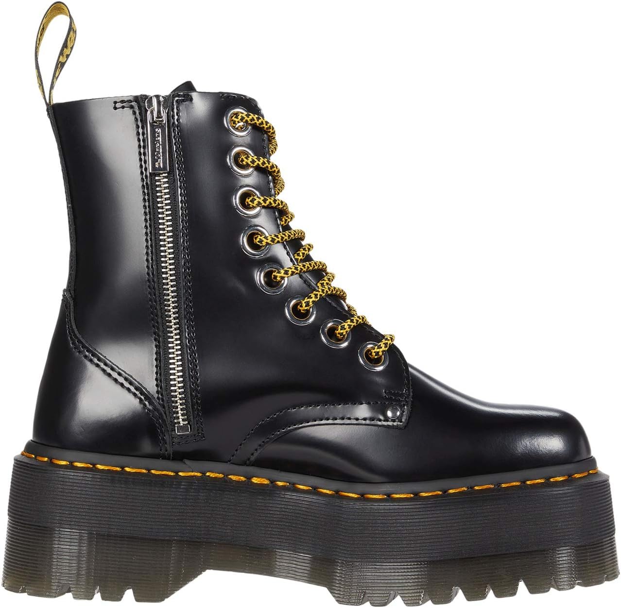 Dr. Martens Women's Jadon Max 8-Eye Boot, Black Buttero Leather