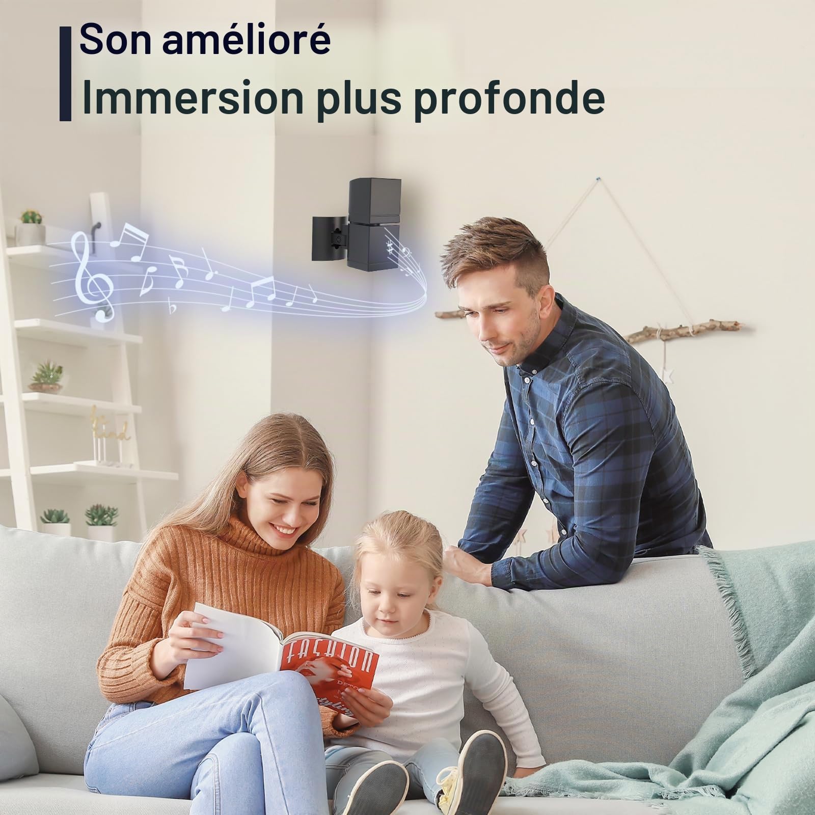 Lot de 2 Supports muraux réglables pour Haut-Parleur Bose Cube, Support Plafond et Mural pour Haut-Parleur Bose UB-20, UB-20 Series II, WB-50 II, Lifestyle, Soundtouch Series, Cinemate, Acoustimass
