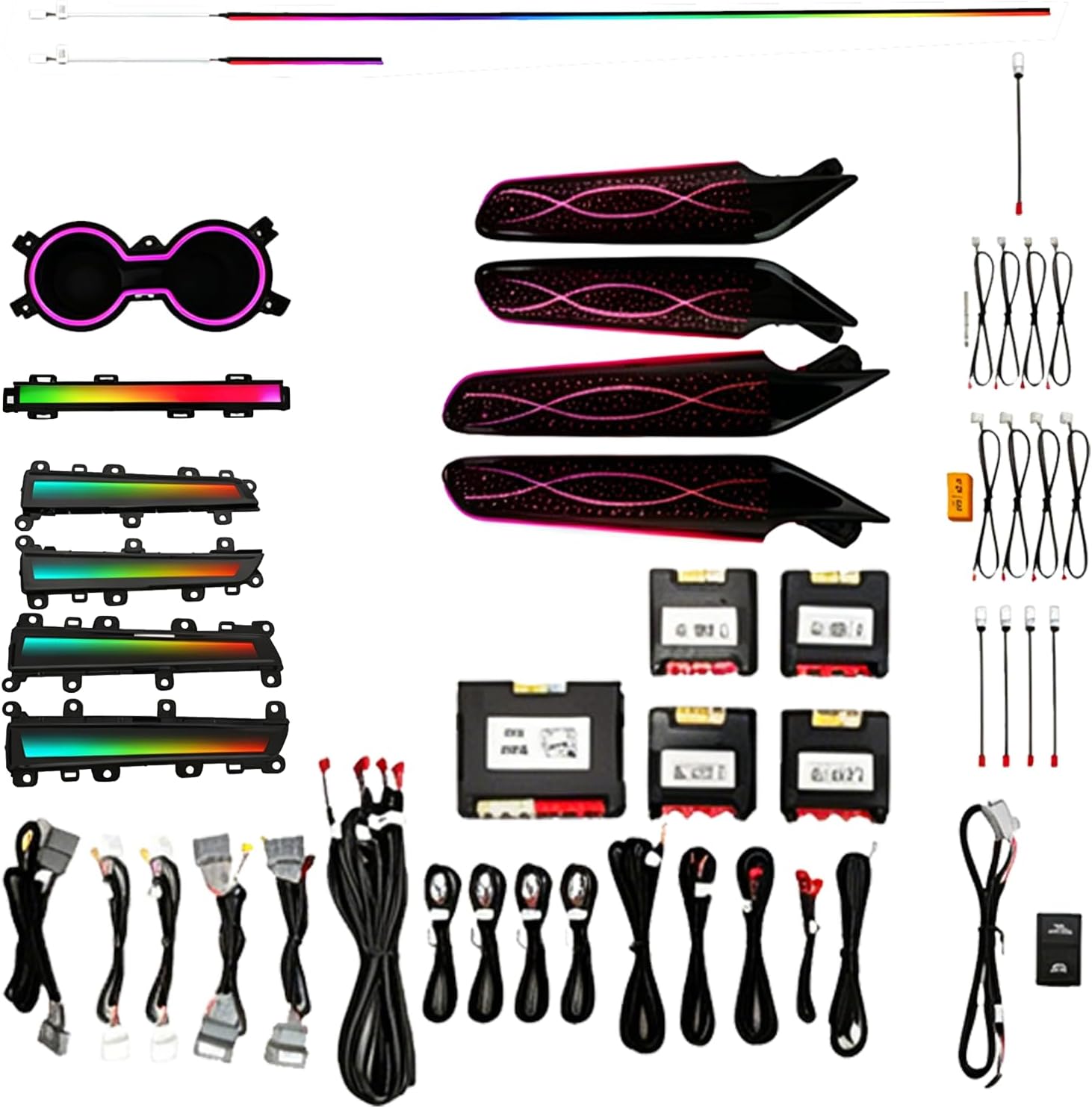 Acrylic LED Interior Car Lights, For Honda Civic 2022,2023,2024,2025 Model Interior Ambient Lights,25-Color RGB Phantom Colored Ambient Light Kit,Car Interior LED Strip Lights With Music Sync