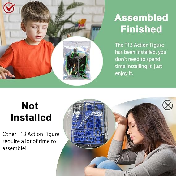 SENROELECTRONAGE T13 Action Figure Assembly Completed, Upgraded 3D Printed T13 Action Figure, The Dummy 13 is Very Suitable for Office Desks and Birthday Cake Decorations