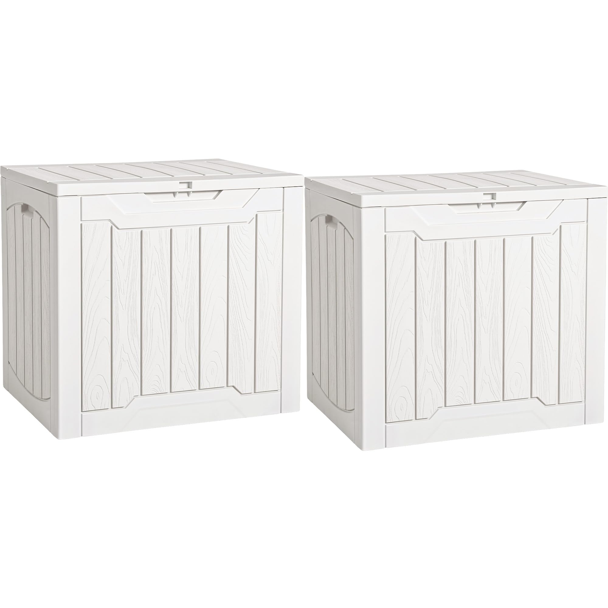 31 Gallon Outdoor Storage Bins Set of 2 - White
