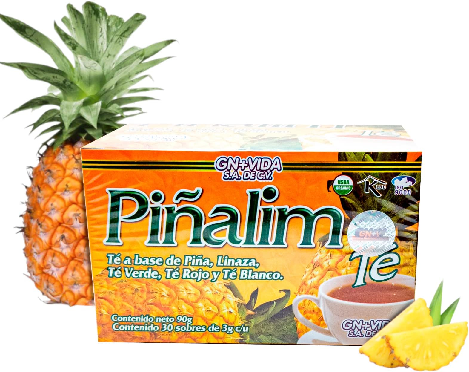 GN+Vida Piñalim Té 30 Sobres (2 cajas de 30 sobres) : Amazon.com.mx ...