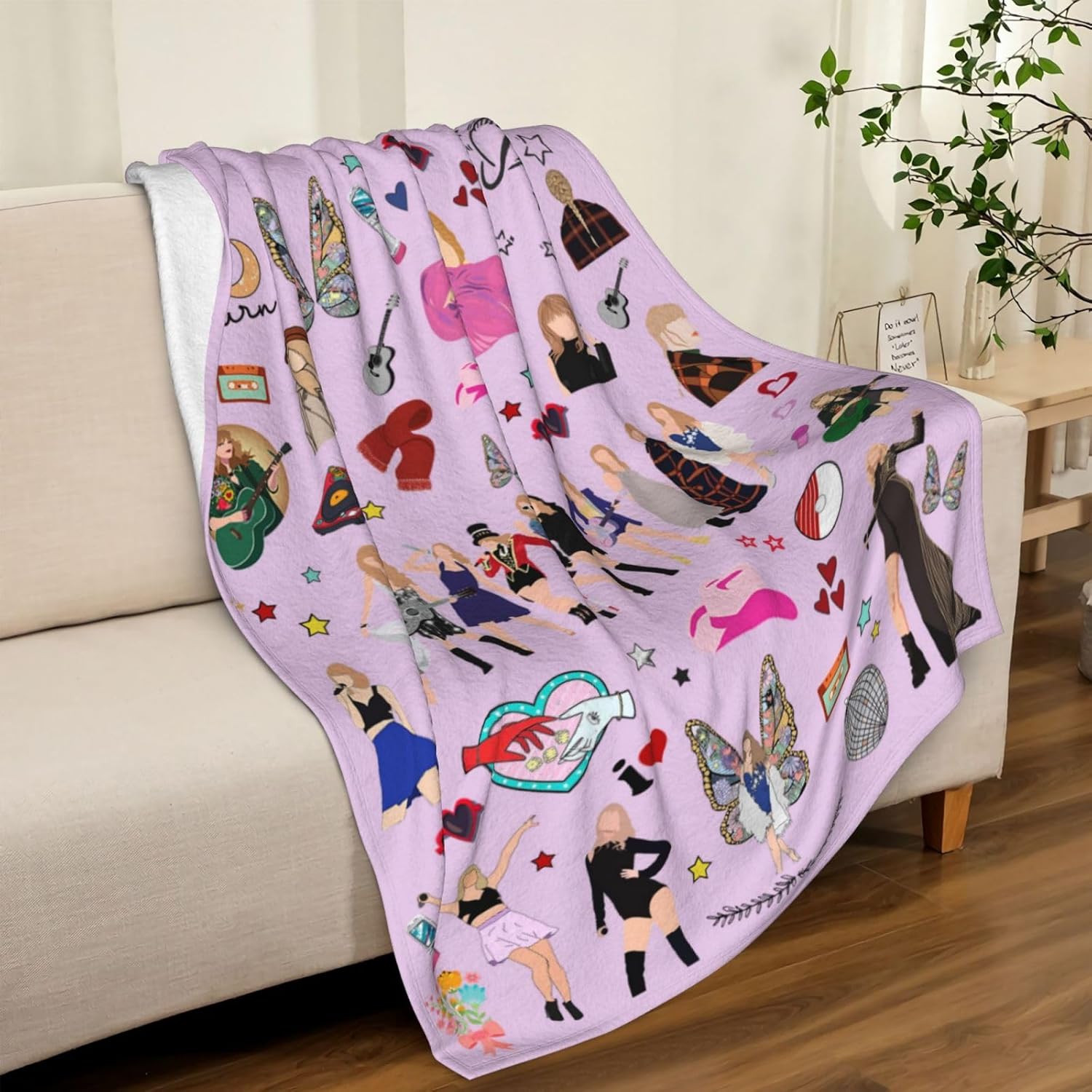 Ultra Soft Flannel Blanket for Couch Bedroom Living Room