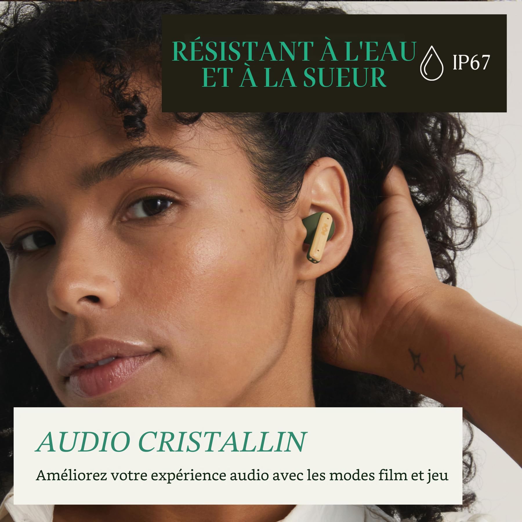 House of Marley Little Bird Écouteurs Bluetooth sans Fil IPX4 - Vert