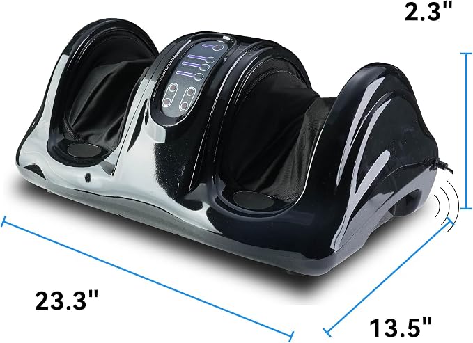 Masajeador eléctrico shiatsu para pies con calor negro miniatura 3