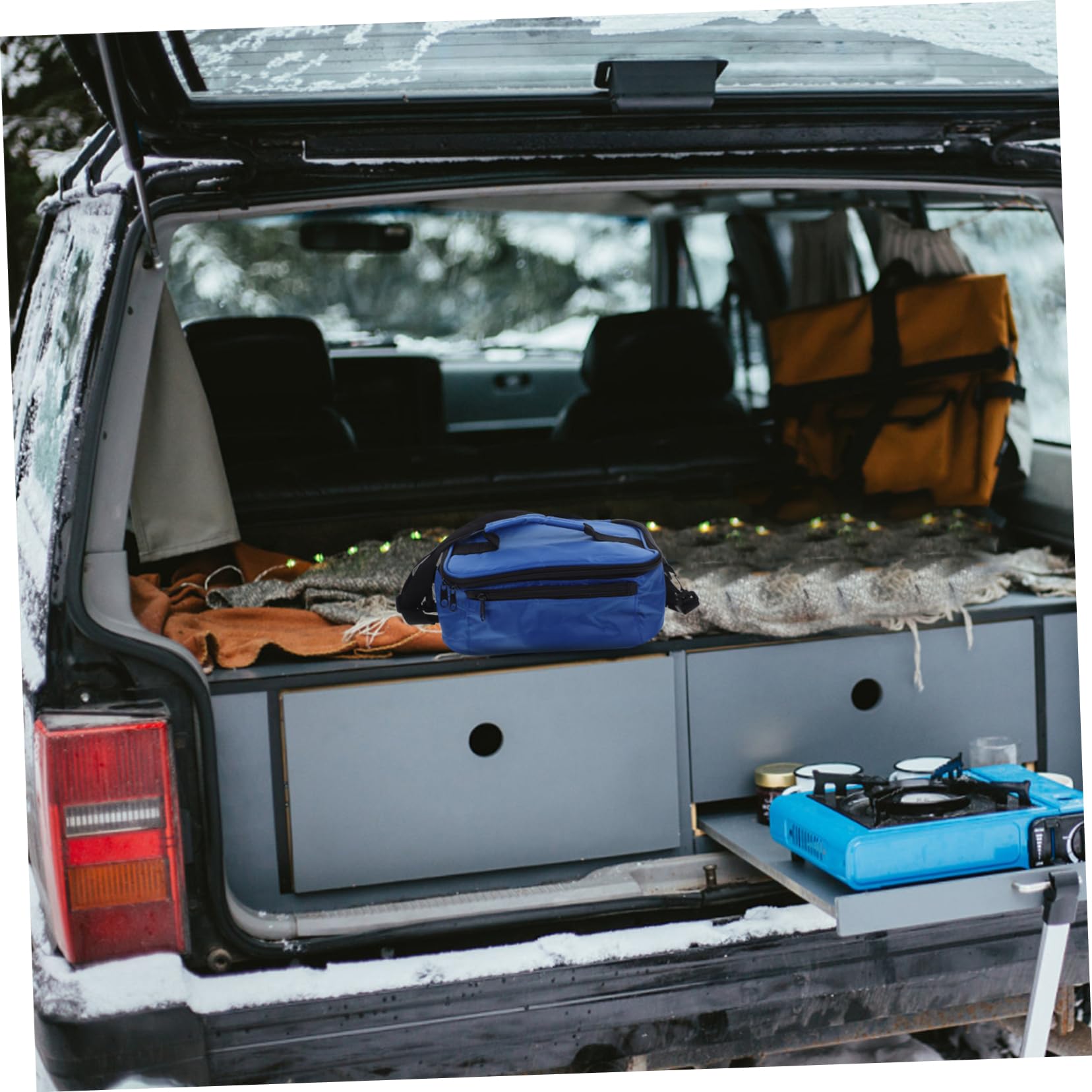 Bolsa Térmica para Comida 12v Calentador para Coche, Hecha de Tela Oxford y Abs, Mantiene Temperatura Constante Adecuado para Oficina y Pesca Nocturna