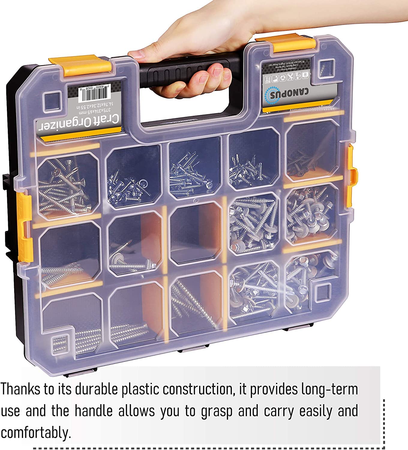 Buy CANOPUS Heavy Duty Screw Box Organiser for Screws and Nails Set of