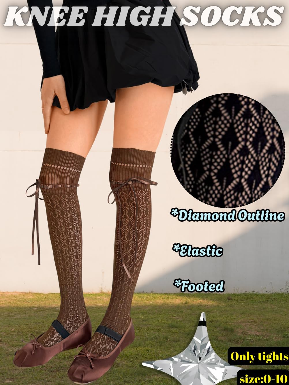 Over Knee Socks With Bows,Patterned Thigh High Stockings Women,Cute Long Sock For Boots Size 0-10 - Image 3