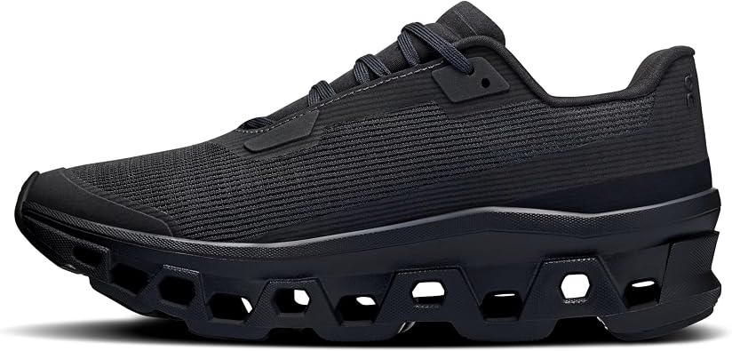On Womens Cloudmonster Void 1 Sneakers, Black/Black, 8 Medium US