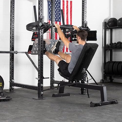 Miniatura 2 de Titan Fitness Power Rack Stealth - Prensa de piernas compatible con todos los bastidores de la serie Titan, clasificado 500 libras