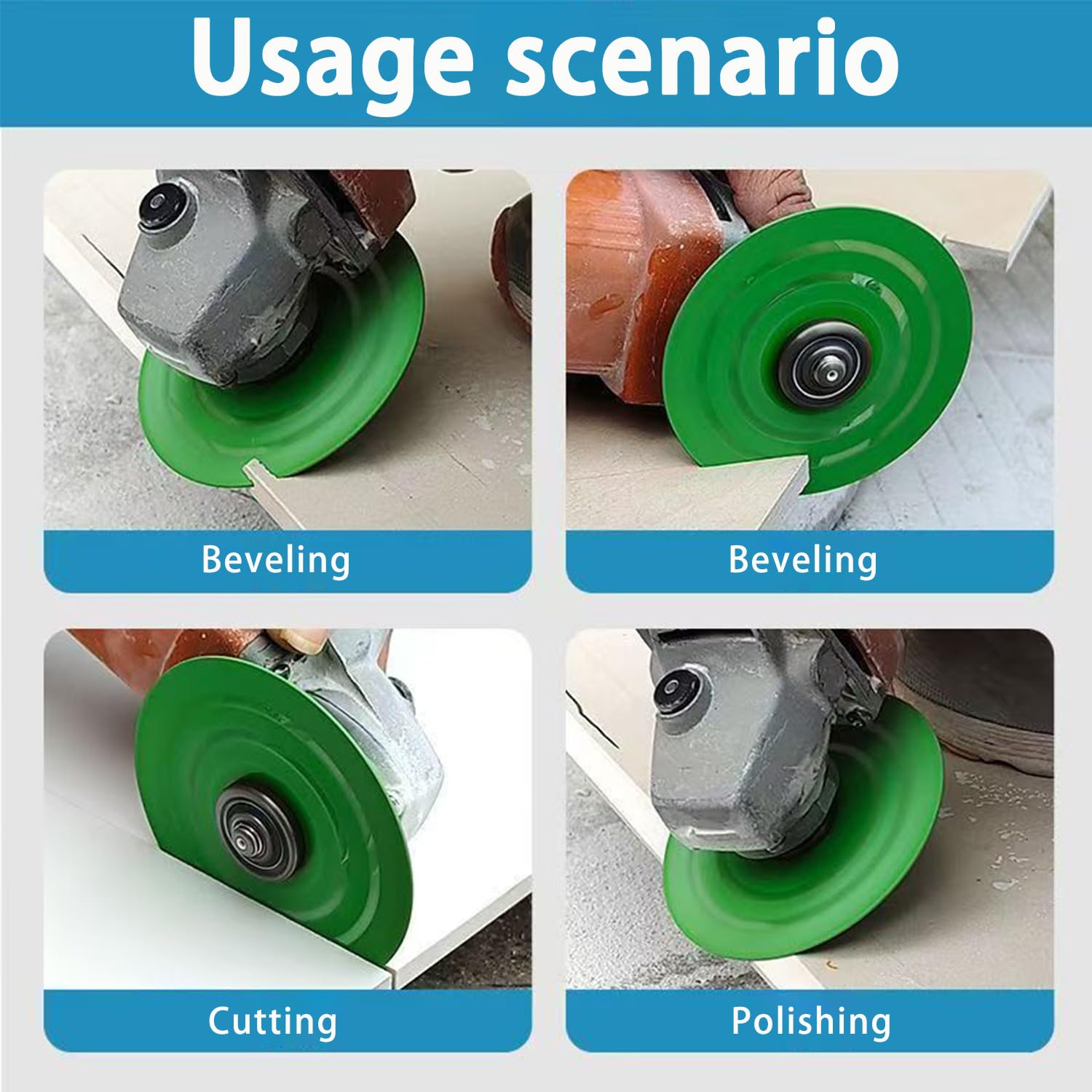 3PCS 4.5" Vacuum Brazed Ultra-Thin Multi-Pore Diamond Cutting Disc – Tile Cutting Disc for Porcelain, Ceramic, Glass, Granite, Marble – Grinder Blades/Disco para Cortar Ceramica