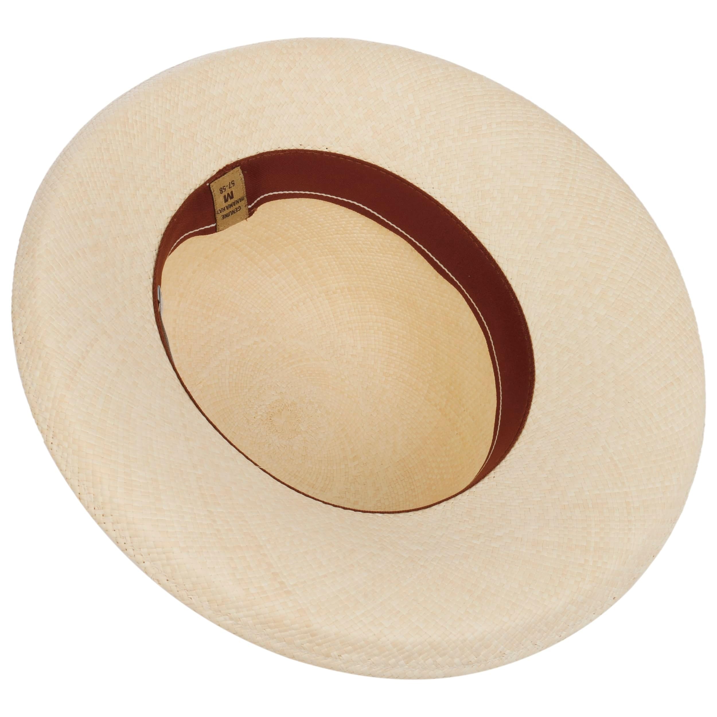 LIERYS Pasadena Panama Aufschlaghut Naturfarbener Asymmetrischer Hut UV-Schutz 50+ Damen