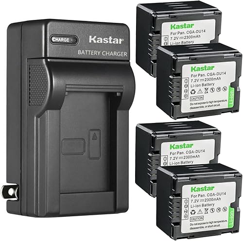 Miniatura 9 de Kastar Paquete de 1 cargador de batería CGA-DU14 y cargador de pared AC para Panasonic PV-GS250, PV-GS300, PV-GS320, PV-GS400, PV-GS500, SDR-H18,