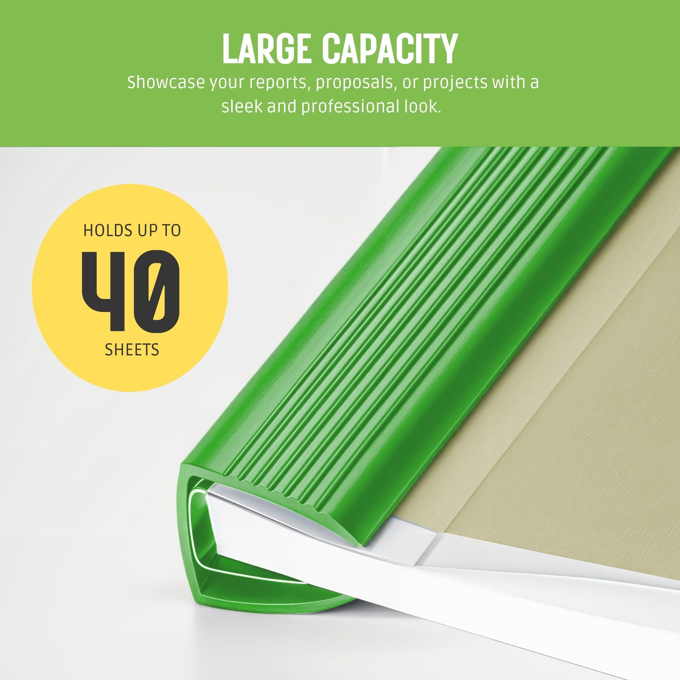 Carpeta transparente para archivos, tamaño A4, con capacidad de papel de 40 hojas, 10 carpetas (paquete de 10)