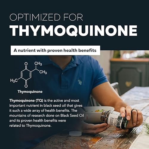 Miniatura 4 de Cápsulas blandas de aceite de semilla negra | 5% de timoquinona - TQ-Advanced | Alta potencia - 500 mg por cápsula - Concentrado 15:1 de extracto de