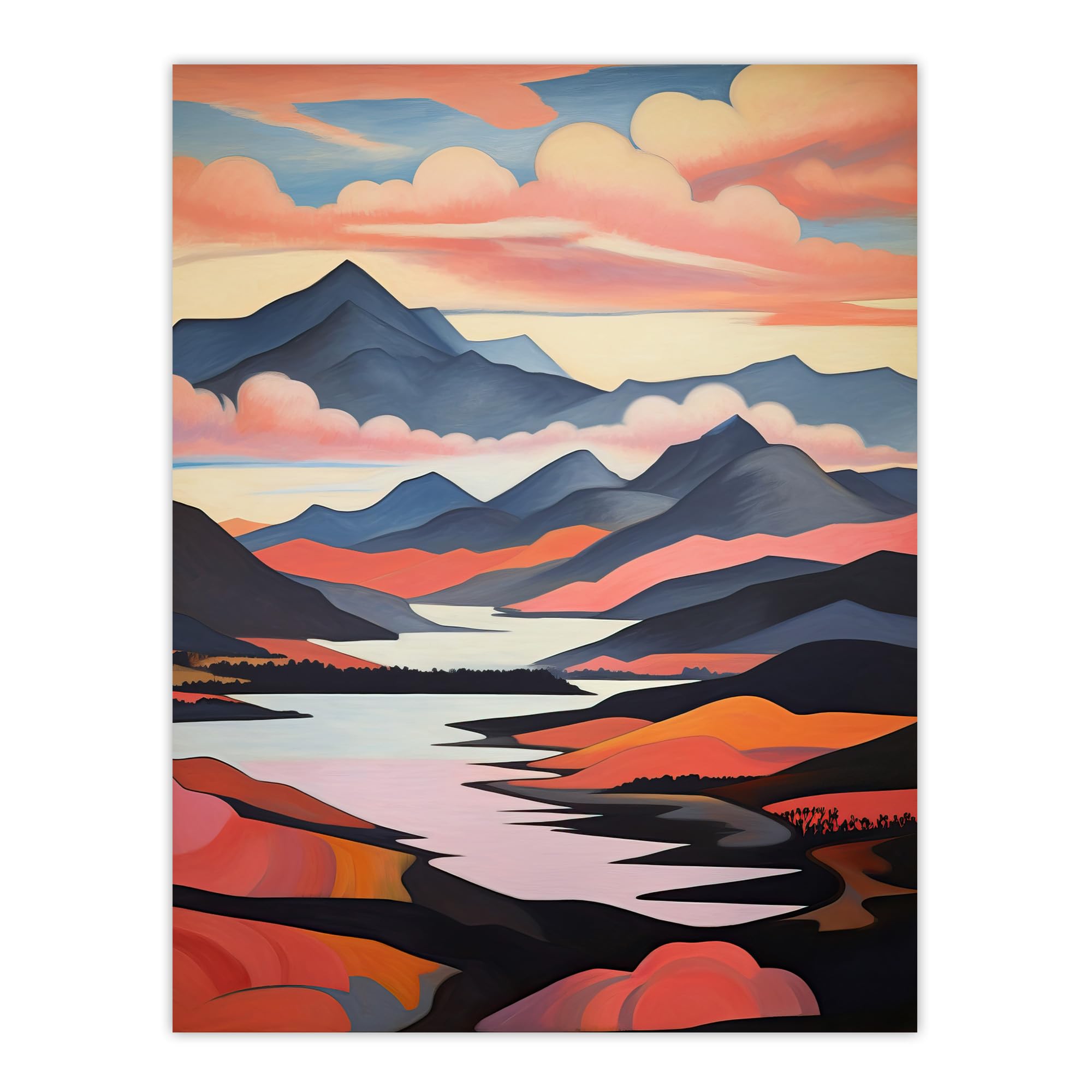 Wee Blue Coo Cairngorms Loch Lee October Scotland Extra Large XL Wall Art Poster Print