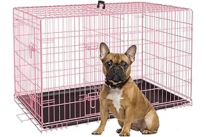 30 Inch Pink Dog Crate for Small/Medium Dogs