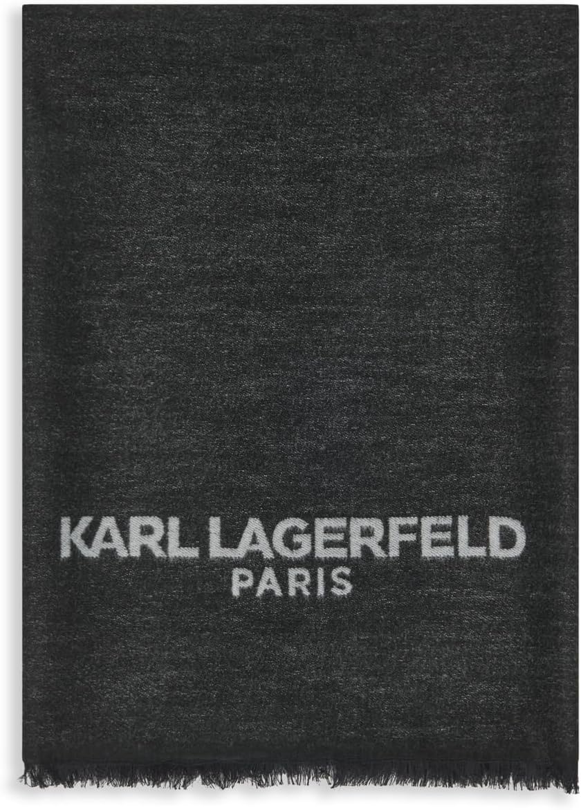 KARL LAGERFELD womens Crystal Karl and Choupette Scarf - Image 4