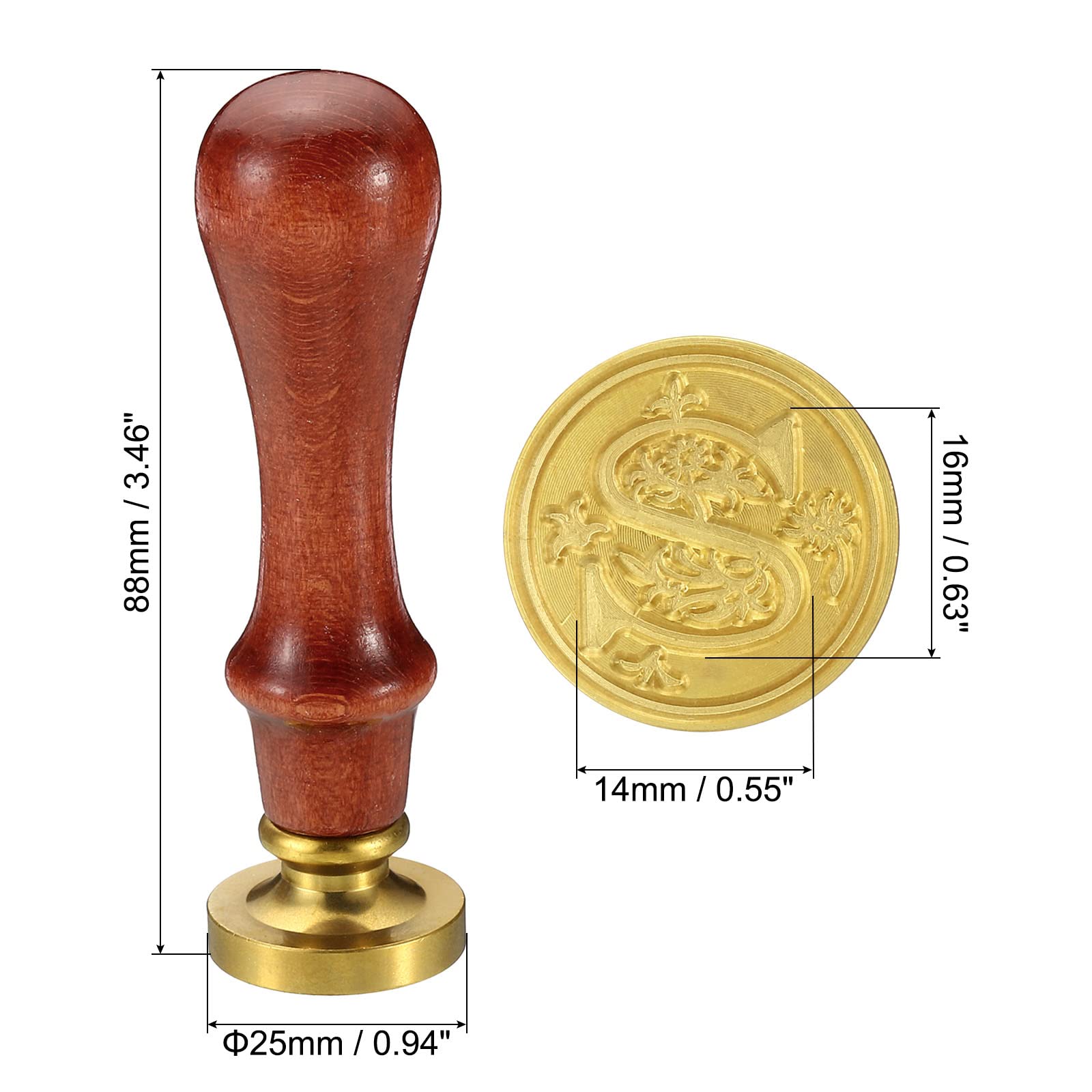 PATIKIL Alphabet S Wax Seal Stamp - Image 2